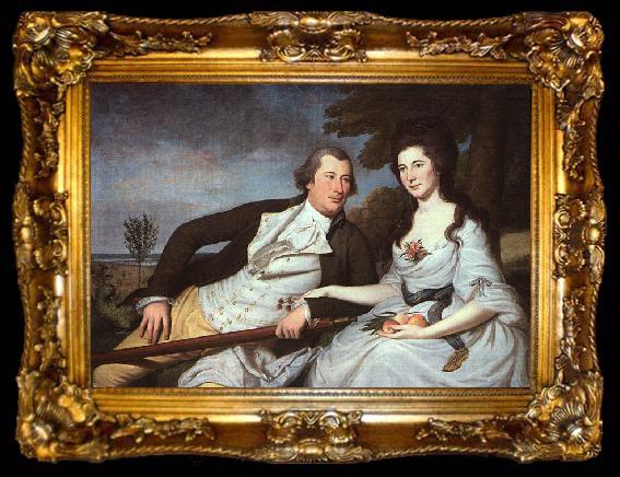 framed  Charles Wilson Peale Benjamin and Eleanor Ridgely Laming, ta009-2